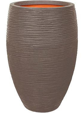 Кашпо Capi nature rib nl vase elegant deluxe warm taupe Кашпо Capi nature rib nl vase elegant deluxe warm taupe