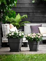 Кашпо Vibia campana square anthracite L29 W29 H28 см