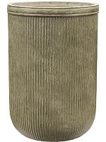 Кашпо Baq vertical rib cylinder green D45 H65 см