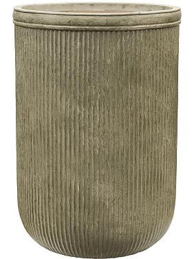 Кашпо Baq vertical rib cylinder green Кашпо Baq vertical rib cylinder green