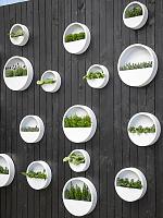 Кашпо настенное Essential wally hanging xs glossy white D30 H9 см