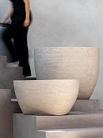 Кашпо Ruvido organic low sand D67 H30 см