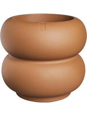 Кашпо Premium amber roll low karamel
