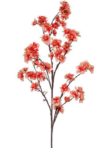 Вишневая ветвь с коралловыми цветами искусственная Вишневая ветвь с коралловыми цветами искусственная