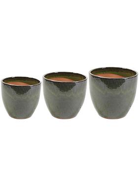 Кашпо Rico pot green (набор 3 шт) Кашпо Rico pot green (набор 3 шт)