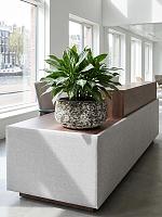 Кашпо Baq atlas bowl white D40 H20 см