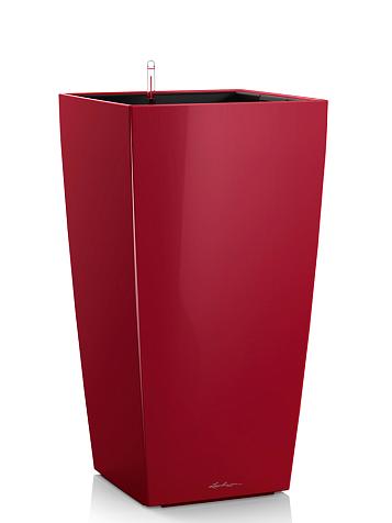 Кашпо Lechuza Cubico 40 красный лакированный