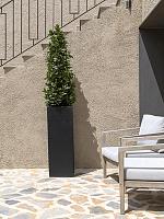 Кашпо Fiberstone yang black L35 W35 H100 см