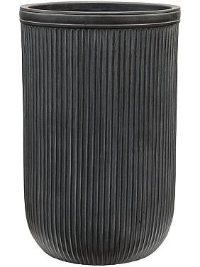 Кашпо Baq vertical rib cylinder anthracite Кашпо Baq vertical rib cylinder anthracite