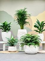 Кашпо Baq algar darcy low white D37 H24 см