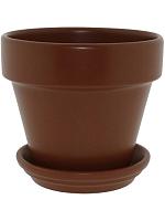 Кашпо с поддоном Urbann pot & saucer matt terra D26 H22 см