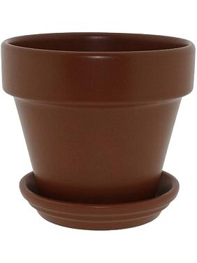 Кашпо с поддоном Urbann pot & saucer matt terra Кашпо с поддоном Urbann pot & saucer matt terra