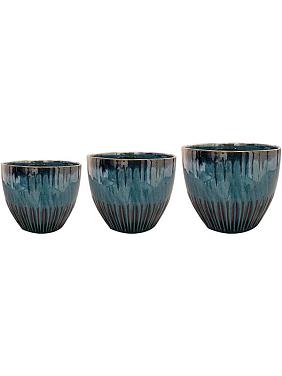 Кашпо Dyon pot royal blue ((набор 3 шт) Кашпо Dyon pot royal blue ((набор 3 шт)