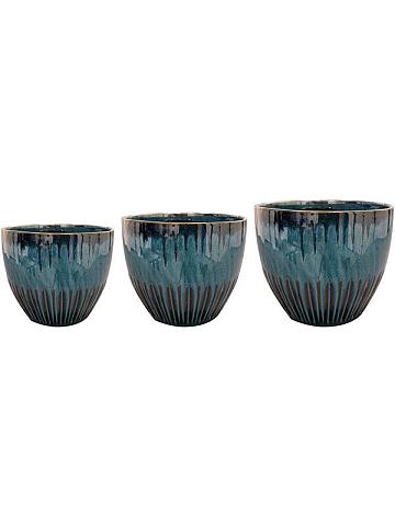 Кашпо Dyon pot royal blue ((набор 3 шт) Кашпо Dyon pot royal blue ((набор 3 шт)