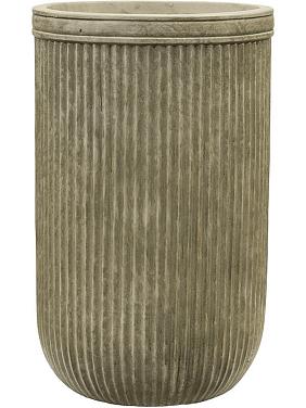 Кашпо Baq vertical rib cylinder green Кашпо Baq vertical rib cylinder green