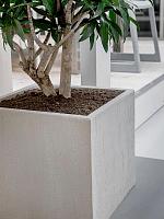 Кашпо Baq raindrop cube beige L40 W40 H36 см