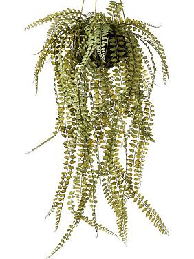 Папоротник ампельный в подвесном горшке искусственный