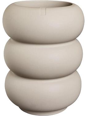 Кашпо Premium amber roll high beige