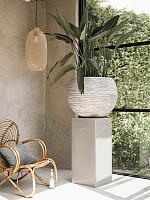Кашпо Capi nature rib nl vase ball ivory D62 H48 см