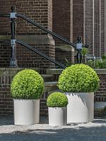 Кашпо Refined max l natural white D50 H49 см