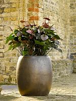 Кашпо Plain duo sepia D55 H60 см