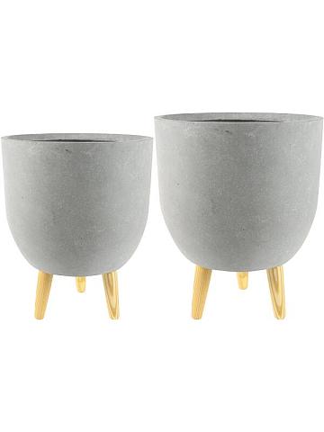 Кашпо Ruth pot light grey (набор 2 шт) Кашпо Ruth pot light grey (набор 2 шт)