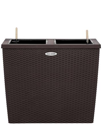 Кашпо Ola Dom Block Rattan 65 (28л) коричневый