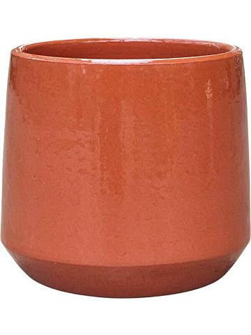 Кашпо Common pot shiny brick red