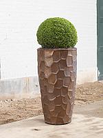 Кашпо Cascara partner relief sepia D43 H75 см