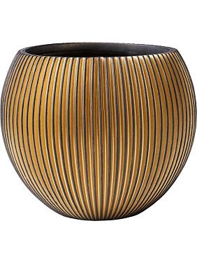 Кашпо Capi nature groove vase ball black gold Кашпо Capi nature groove vase ball black gold