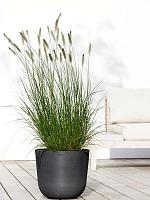 Кашпо Ecopots oslo 35 dark grey D35 H31 см