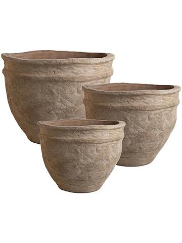 Кашпо Reed pot terracotta (набор 3 шт)