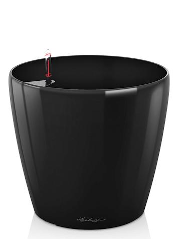 Кашпо Lechuza Classico 60 черный лакированный