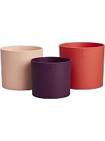 Кашпо Lex pott flowerpot coral red multicolor (набор 3 шт) D14 H12 см