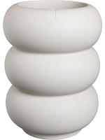 Кашпо Premium amber roll high linnen wit D43 H58 см