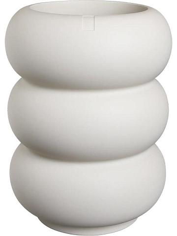 Кашпо Premium amber roll high linnen white