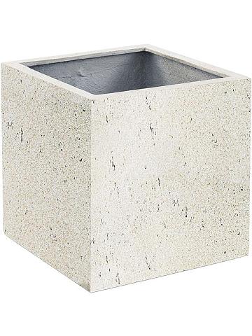 Кашпо Grigio cube with wheels antique white Кашпо Grigio cube with wheels antique white