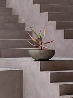 Кашпо Grigio bowl antique white D50 H21 см