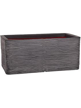 Кашпо Capi nature rib nl planter rectangle anthracite Кашпо Capi nature rib nl planter rectangle anthracite