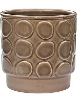 Кашпо Eno pebble pot grey D8 H8 см