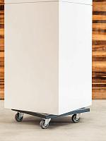 Кашпо Baq line-up square matt white (с техническим горшком и подставкой на колесиках) L38 W38 H75 см