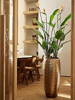 Кашпо Baq opus hammered partner gold (с техническим горшком) D35 H97 см