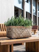 Кашпо Bohemian nouri s bamboo L50 W20 H21 см