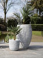 Кашпо Capi nature rib nl vase elegance deluxe ivory D56 H85 см Кашпо Capi nature rib nl vase elegance deluxe ivory D56 H85 см