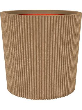 Кашпо Capi nature groove nl vase conical beige