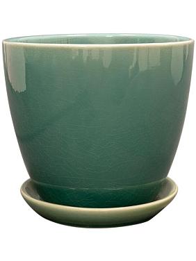 Кашпо с поддоном Rico pot with saucer sea green Кашпо с поддоном Rico pot with saucer sea green