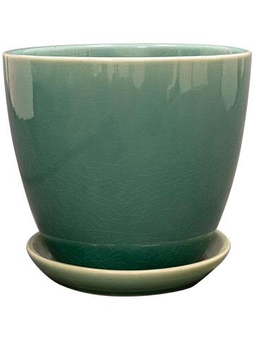 Кашпо с поддоном Rico pot with saucer sea green Кашпо с поддоном Rico pot with saucer sea green