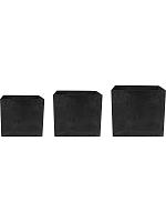 Кашпо Artstone maud pot black (набор 3 шт) L37 W37 H33 см