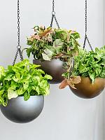 Кашпо подвесное Baq gradient hanging bowl matt honey D38 H24 см