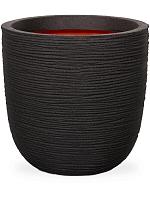 Кашпо Capi nature rib nl planter ball black D54 H52 см Кашпо Capi nature rib nl planter ball black D54 H52 см